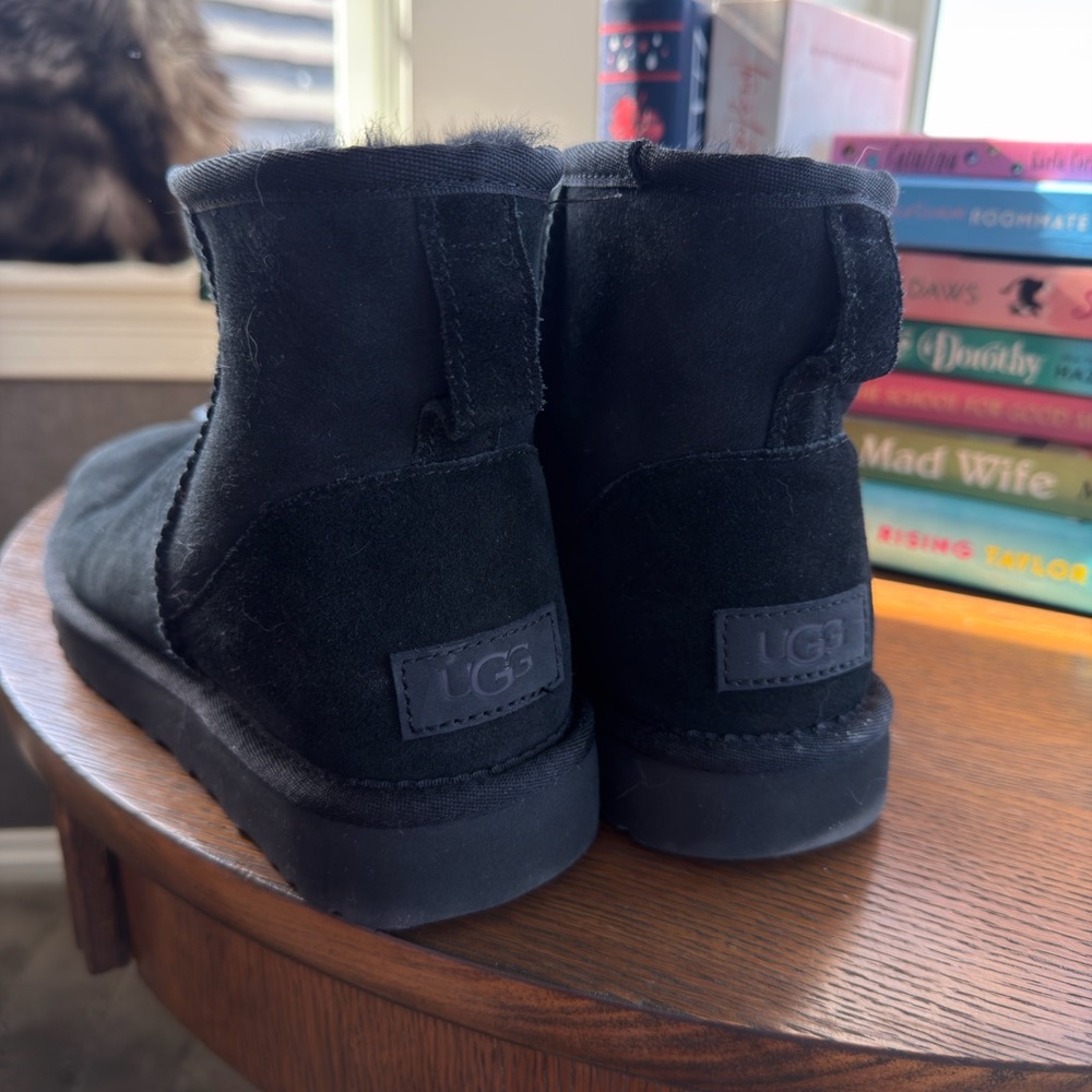 UGG Black Short Suede Ankle Boots